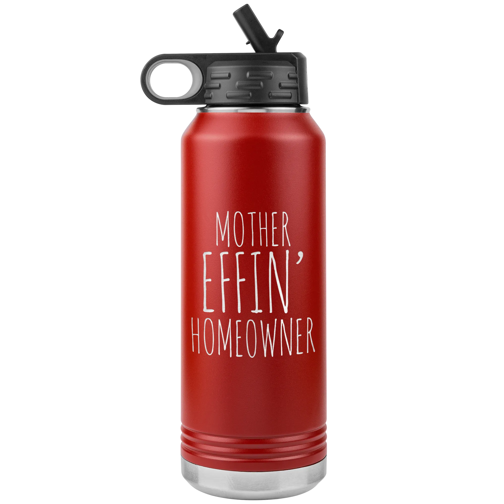 Housewarming Gift Funny New Homeowner Gifts First Home Homeowner Housewarming Funny Brand New Home Insulated Water Bottle 32oz BPA Free