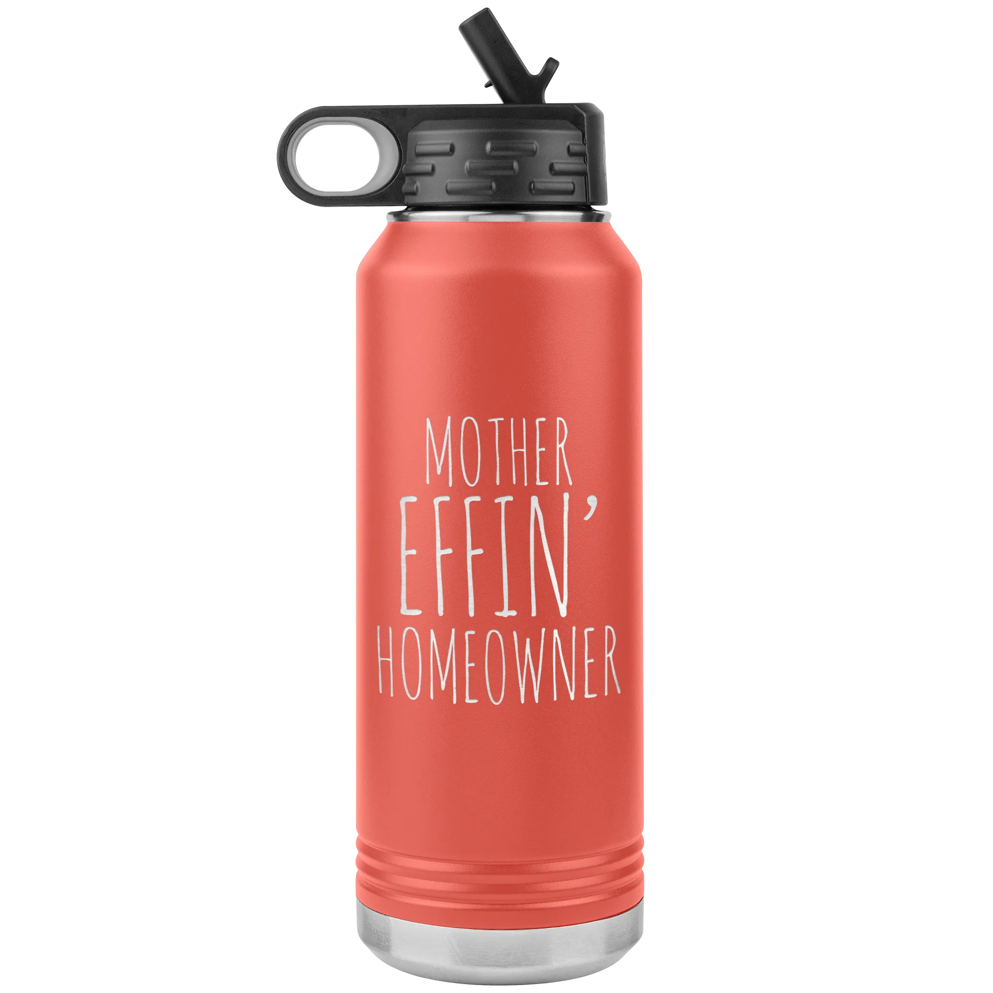 Housewarming Gift Funny New Homeowner Gifts First Home Homeowner Housewarming Funny Brand New Home Insulated Water Bottle 32oz BPA Free