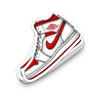 Jordan 1 Mid "Red Toe" Sneaker Sticker