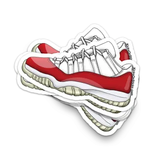 Jordan 11 Low "Patent Red" Sneaker Sticker