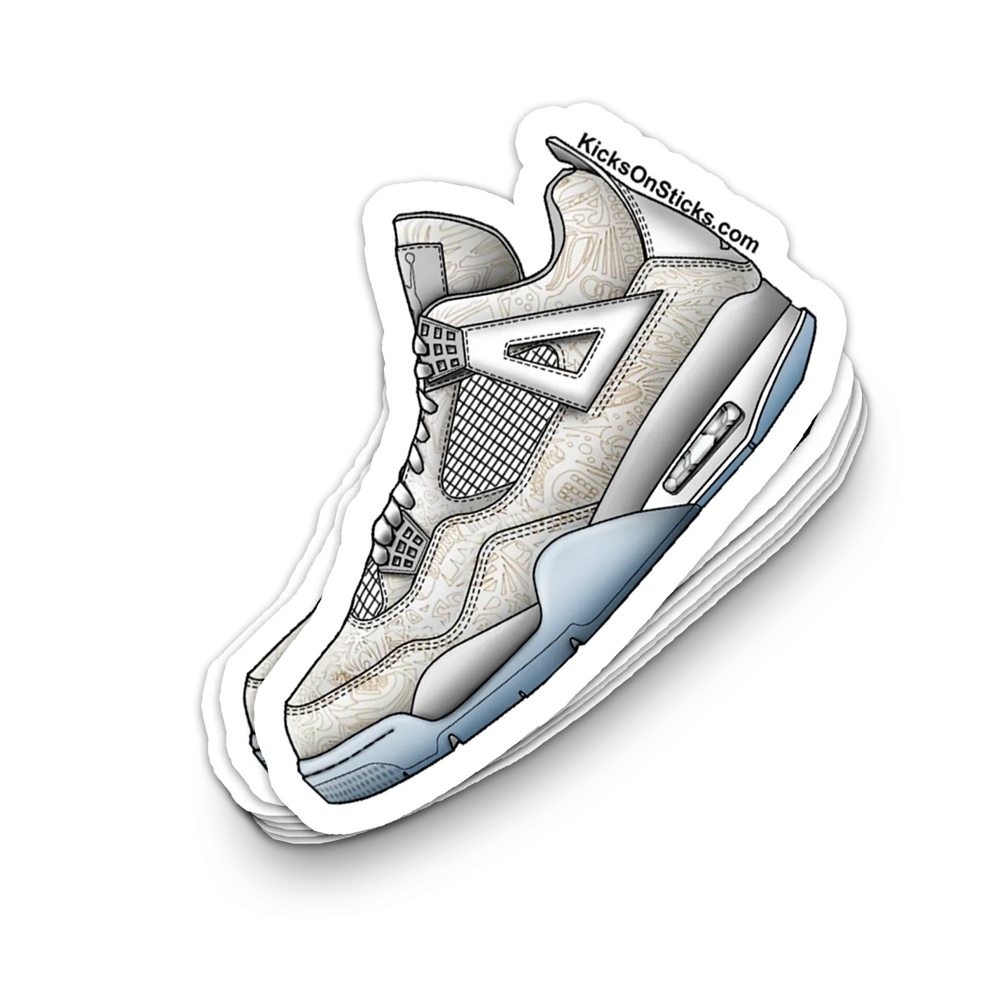 Jordan 4 "Laser 30th Anniversary" Sneaker Sticker