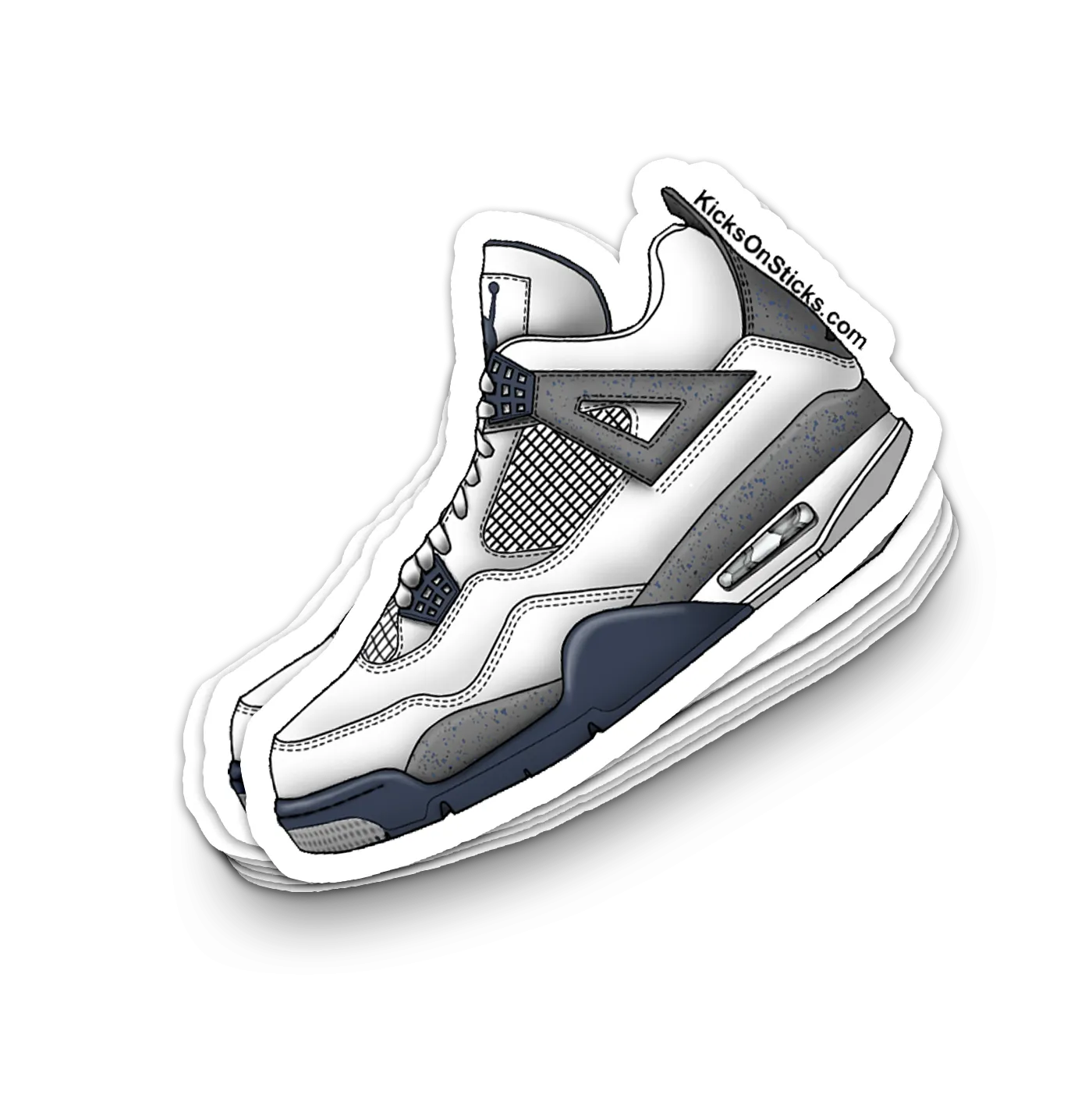 Jordan 4 "Navy White Cement" Sneaker Sticker