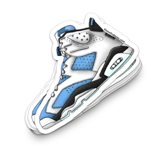 Jordan 6 "University Blue" Black Sneaker Sticker