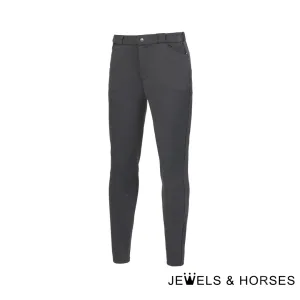 Kingsland Men's Breeches KL Kolton M F-Tec4 Knee Grip Trekkers - Grey Pinstripe