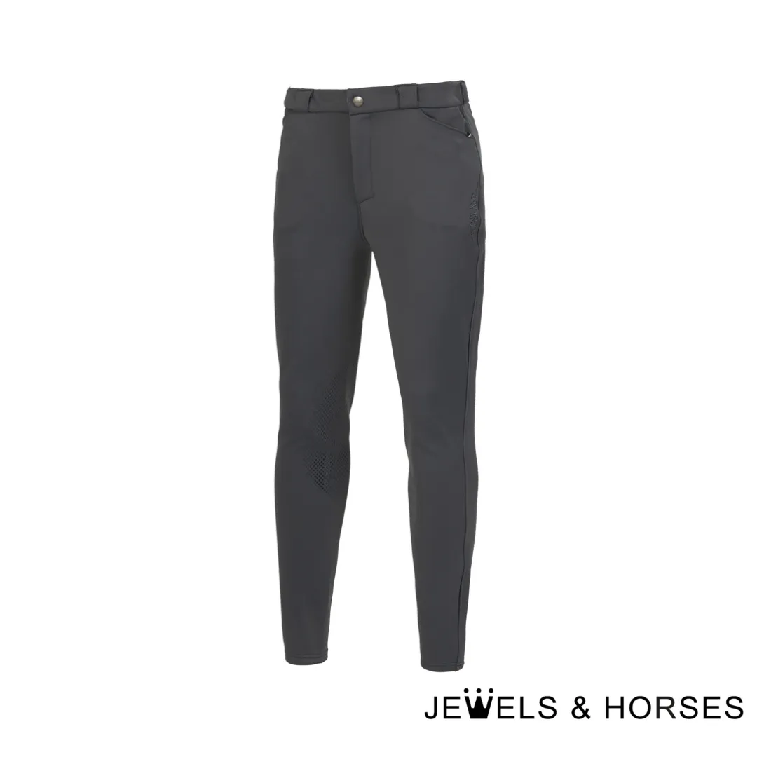 Kingsland Men's Breeches KL Kolton M F-Tec4 Knee Grip Trekkers - Grey Pinstripe