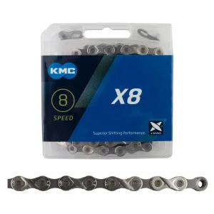 KMC X8 6/7/8 Speeds Silver/Dark Silver 116L