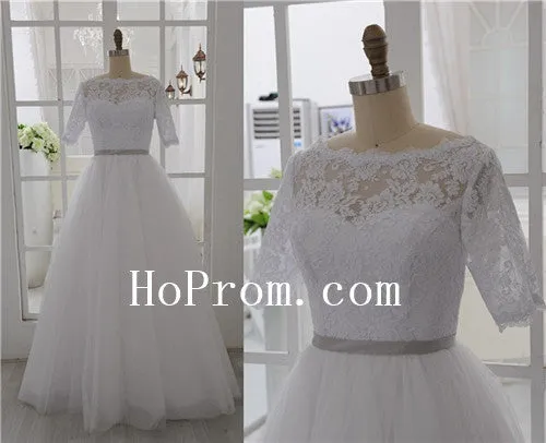 Lace Long Prom Dresses,Short Sleeve Prom Dress,Evening Dress