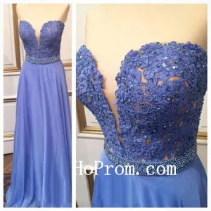 Lavender Applique Prom Dresses,Sweetheart Prom Dress,Evening Dress