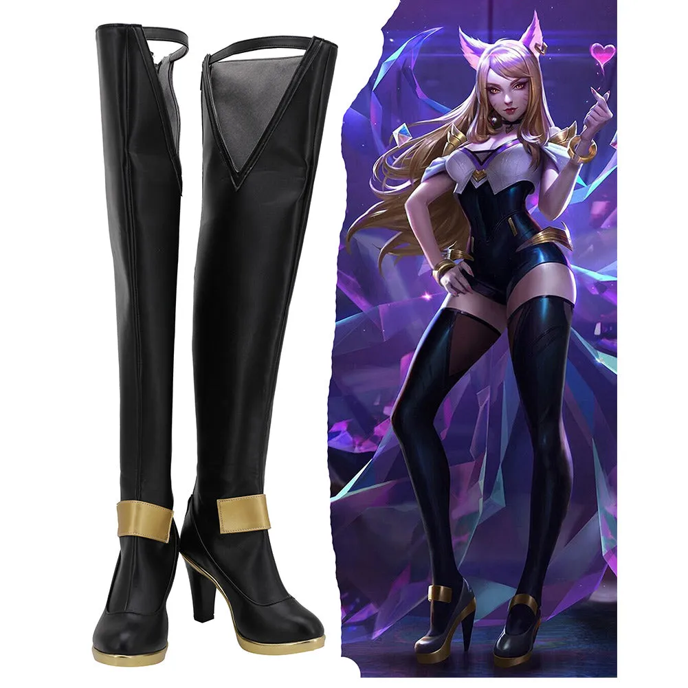 League of Legends LOL KDA Ahri The Nine Halloween Costumes Accessory Tailed Fox Cosplay Shoes Boots