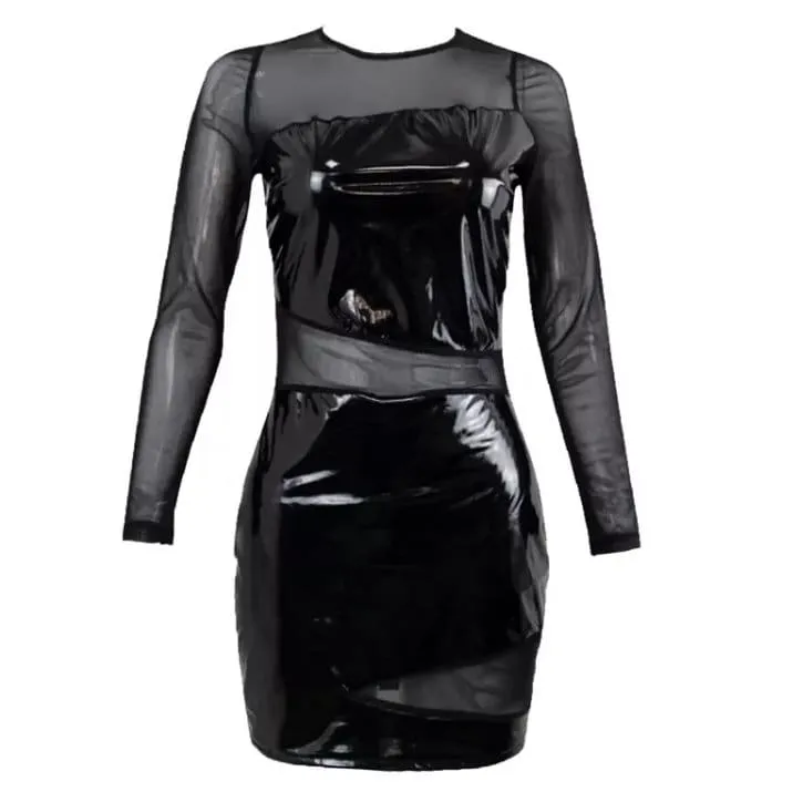 Leather Dress | Womens Leather Dress | Mini Dress | Sexy Leather Dress | Black Leather Dress | Party Dress | Girls Dress | Sexy Dress