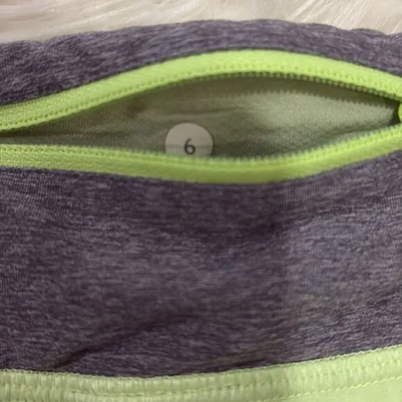 Lululemon Speed Up Short Chartreuse &amp; Gray