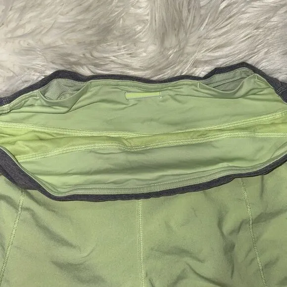 Lululemon Speed Up Short Chartreuse &amp; Gray