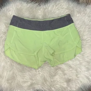 Lululemon Speed Up Short Chartreuse &amp; Gray