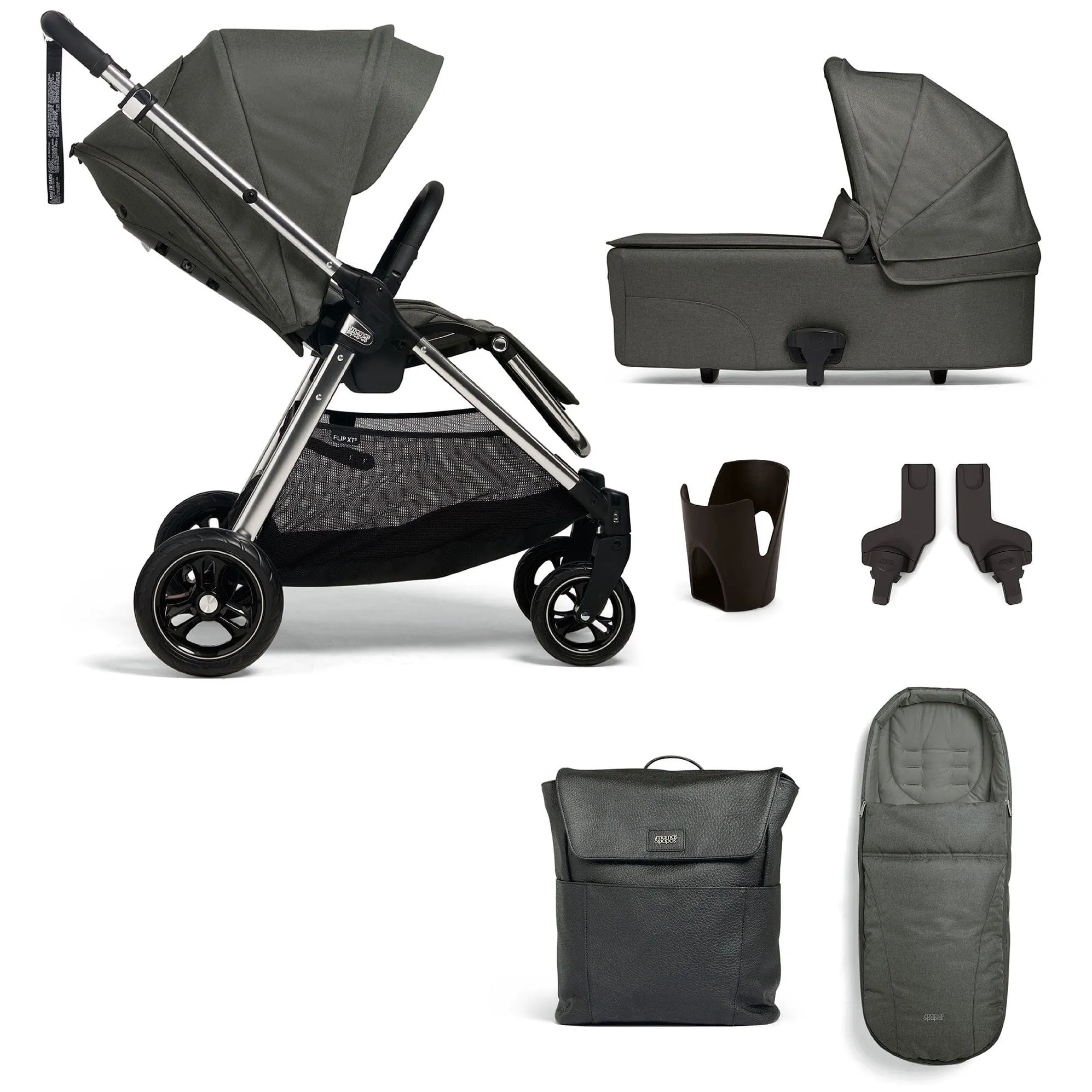 Mamas & Papas Flip XT³ 6 Piece Essentials Bundle - Harbour Grey