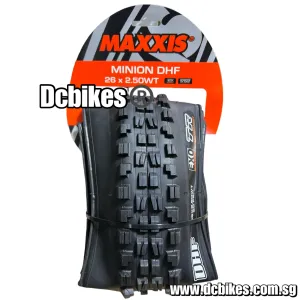Maxxis 26 X 2.5 Minion DHF EXO 3C MTB Trail Tubeless Ready Folding Tyre (1 Tire)