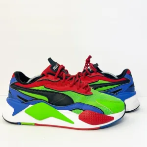 Men’s Puma RS-X³ Tailored Sneakers Fluo Green Black-Dazzling Blue Men’s Size 7.5