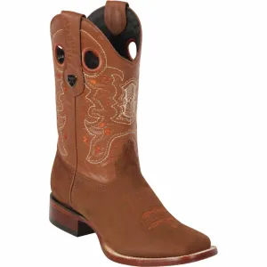 Men's Wild West Genuine Leather Ranch Toe Boots 282463