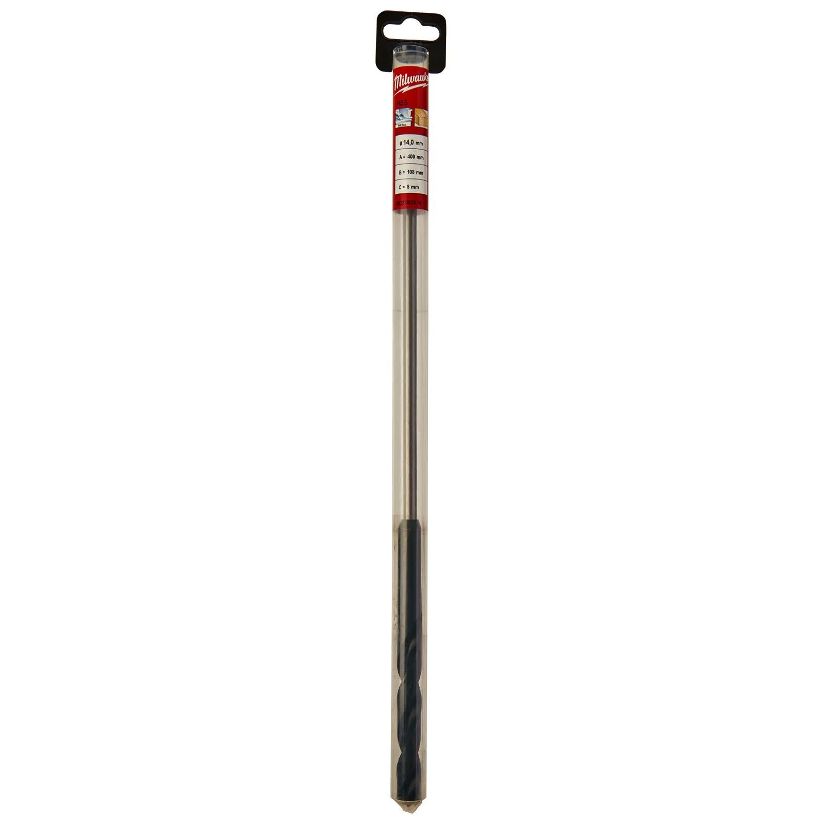 Milwaukee HSS Cable Drill Bit Wood Plasterboard Metal Channel 14 x 400mm