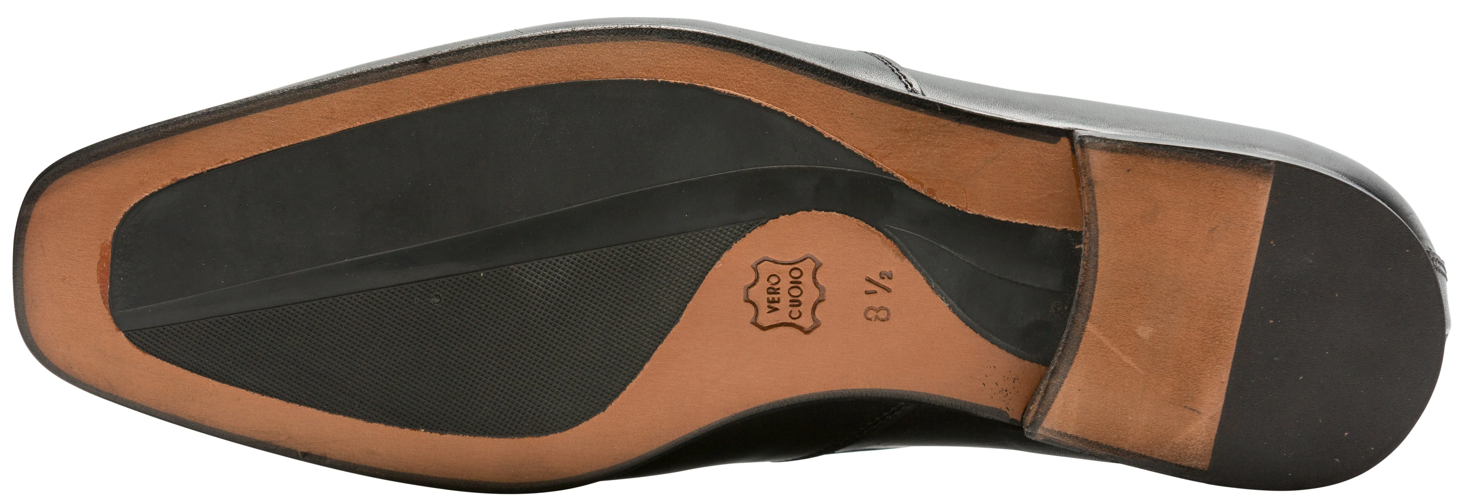 Mirage Black Dress Leather Slip on shoes  6502
