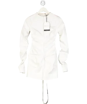 Mistress Rocks White Vegan Leather Mini Dress UK XS