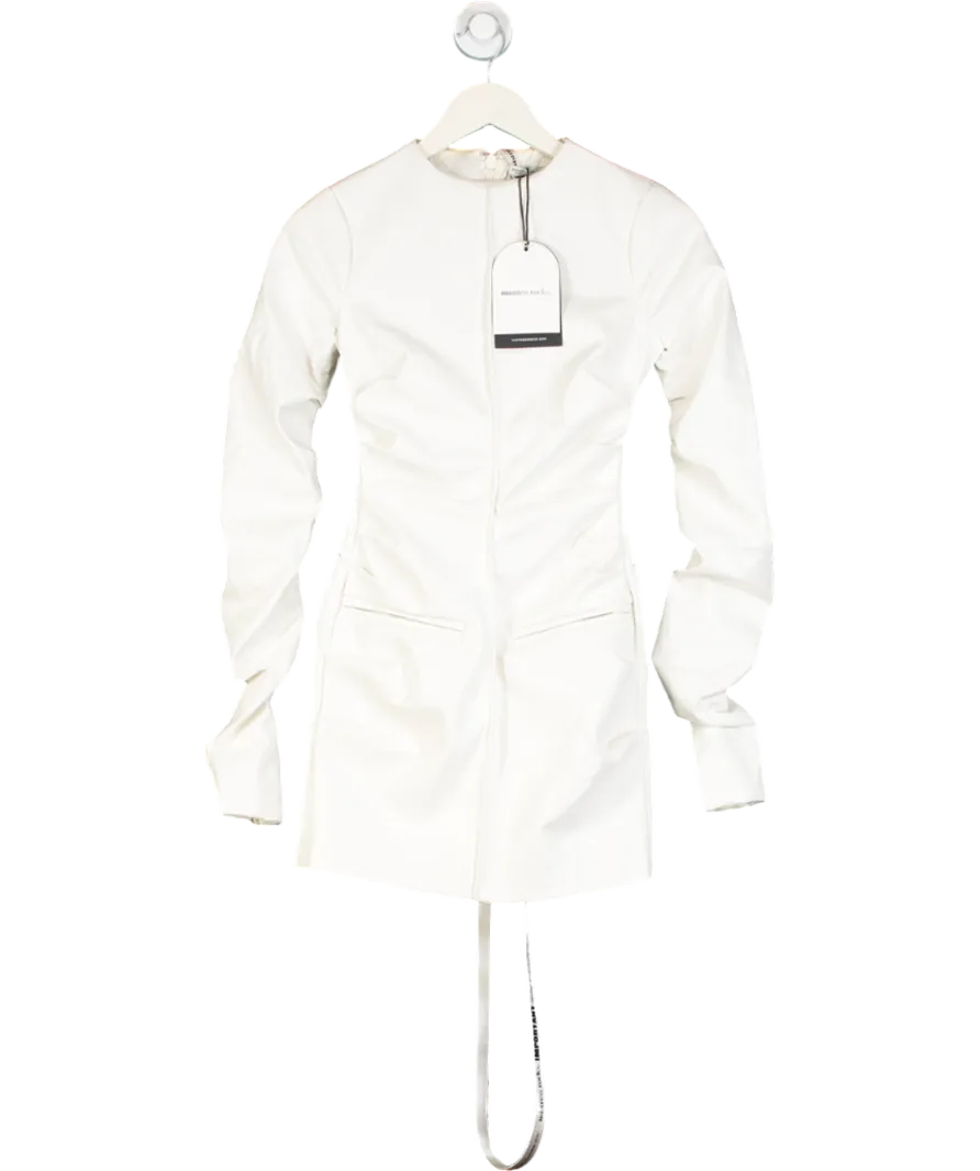 Mistress Rocks White Vegan Leather Mini Dress UK XS