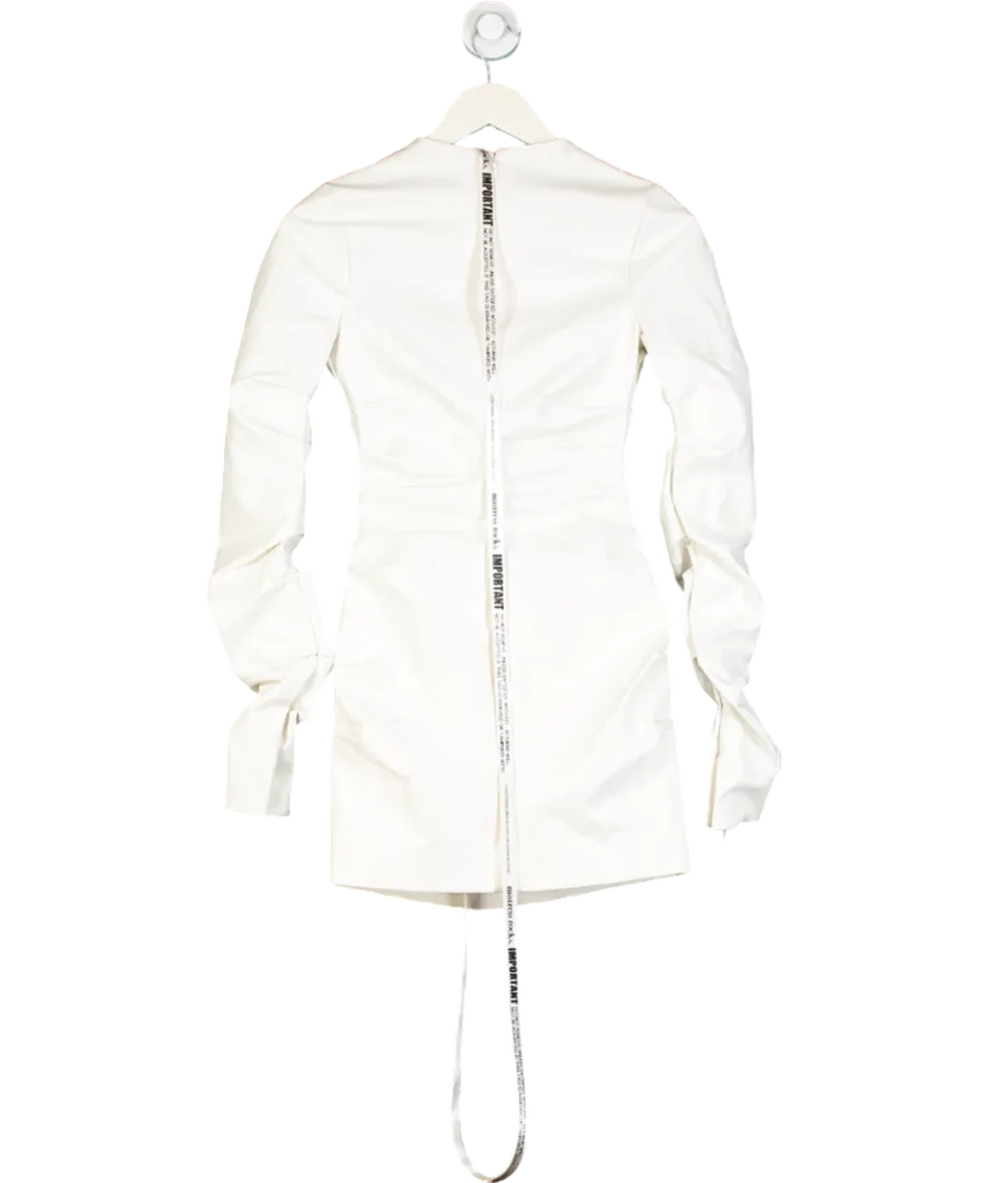 Mistress Rocks White Vegan Leather Mini Dress UK XS