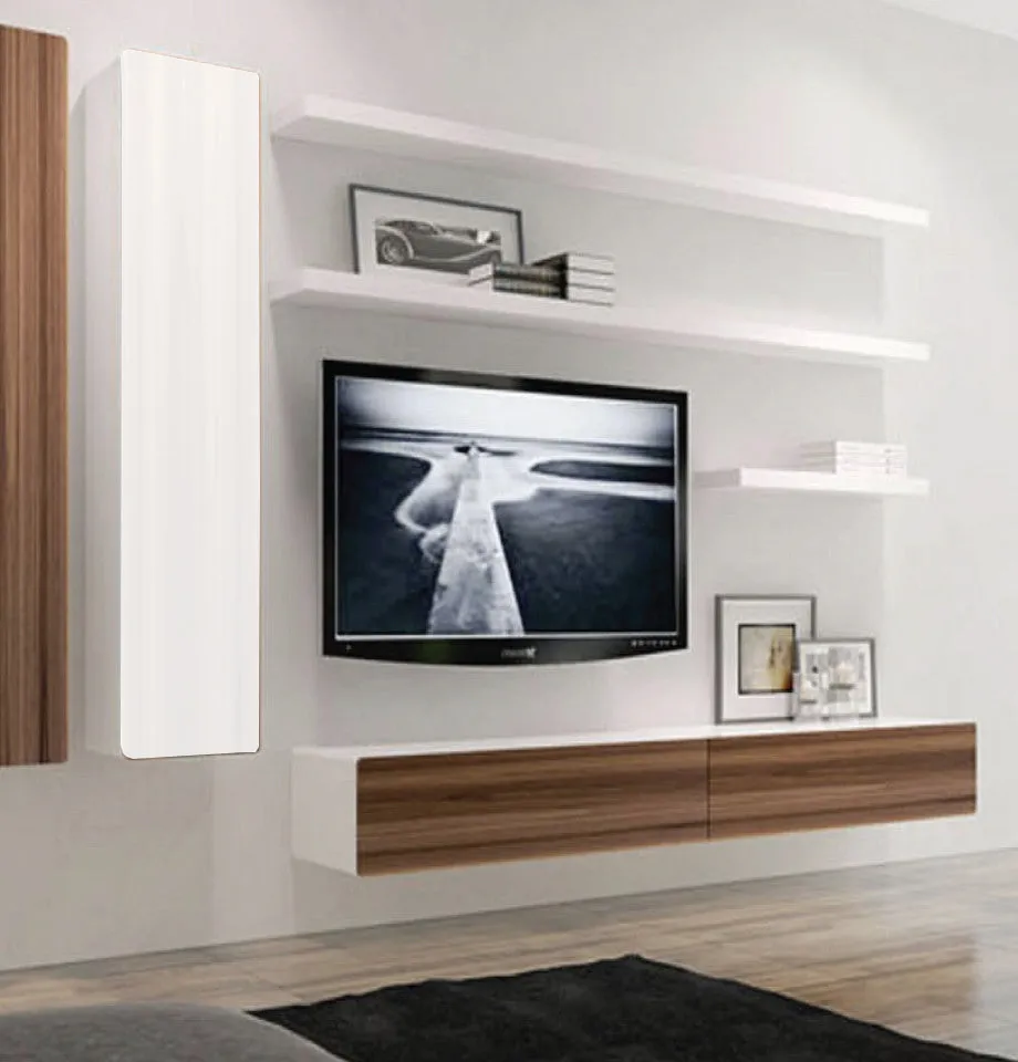 Mossman Wall Storage Unit - High Gloss White