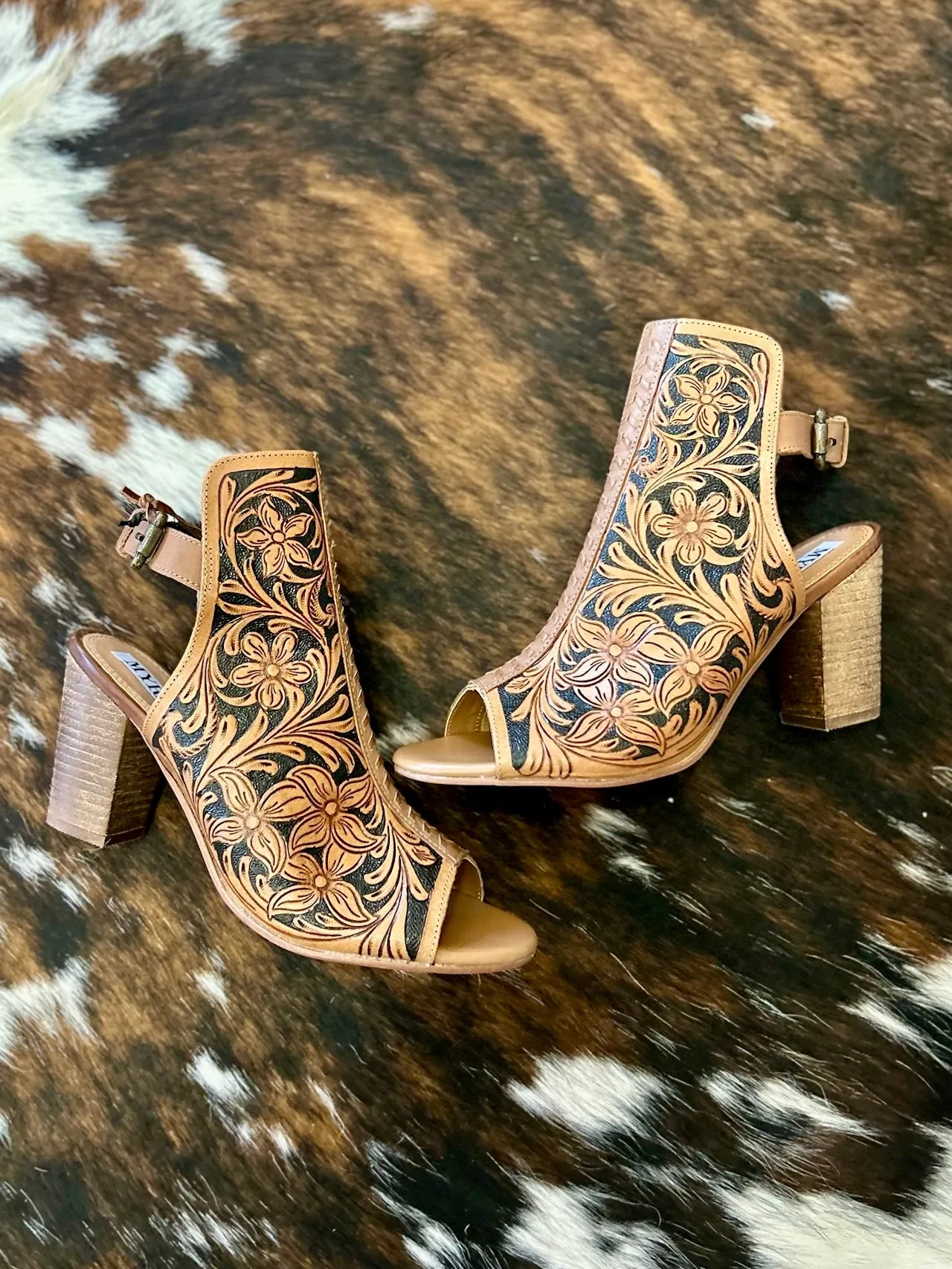 MYRA Tooled Leather Heels