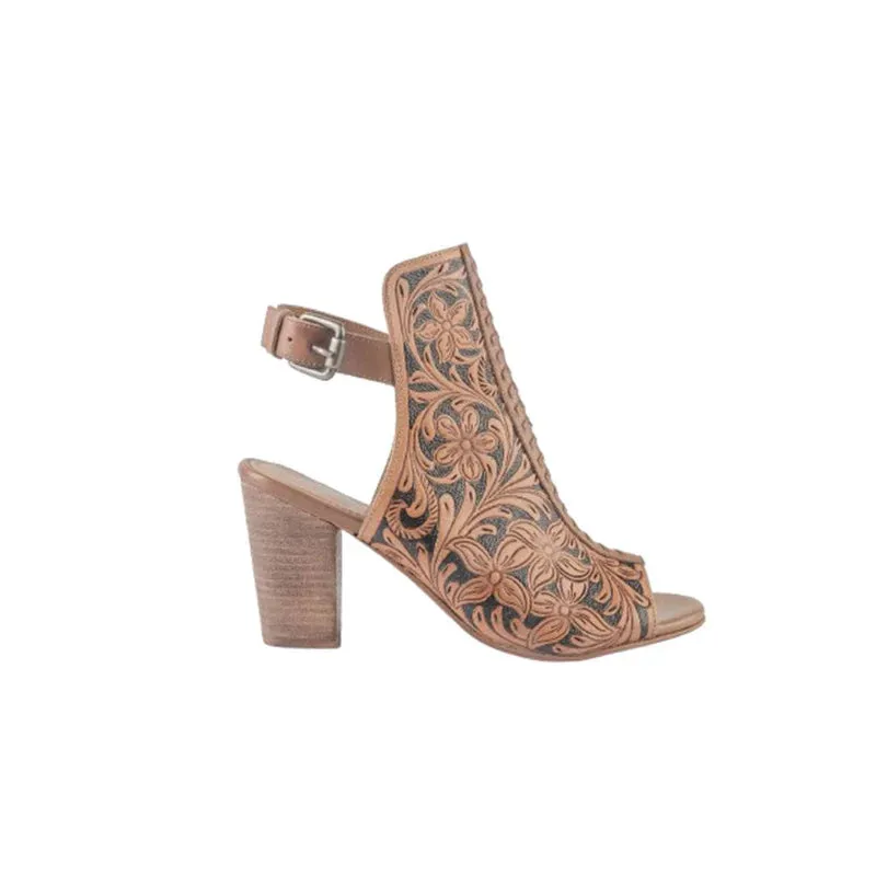 MYRA Tooled Leather Heels