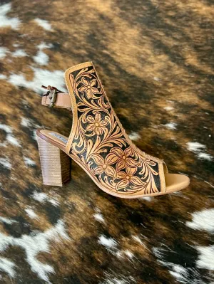 MYRA Tooled Leather Heels