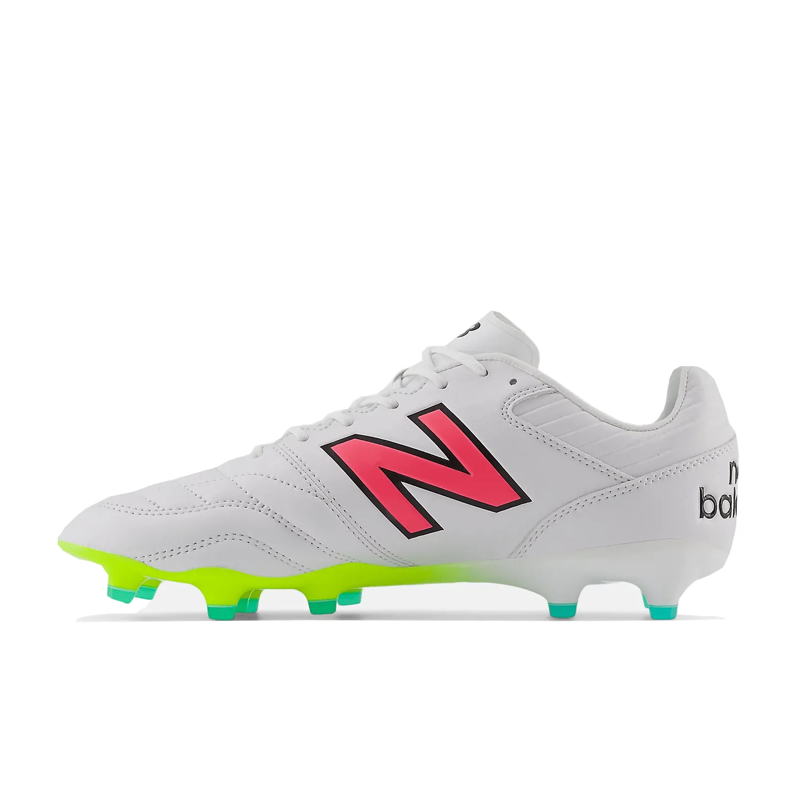 New Balance 442 v2 Pro Synthetic FG - White/Hi Lite/Neon Pink
