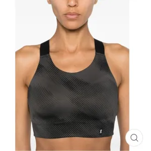 New On Running Performance Graphic Bra in Black XXS D-DD Cup