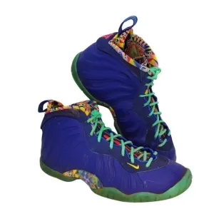 Nike Little Posite One ASN Big Boys Pre-owned Blue &amp; Green Sneakers - sz. 6Y