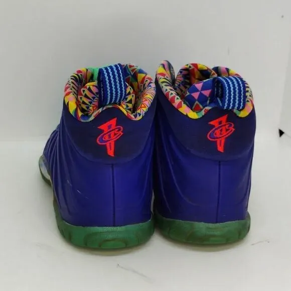 Nike Little Posite One ASN Big Boys Pre-owned Blue &amp; Green Sneakers - sz. 6Y