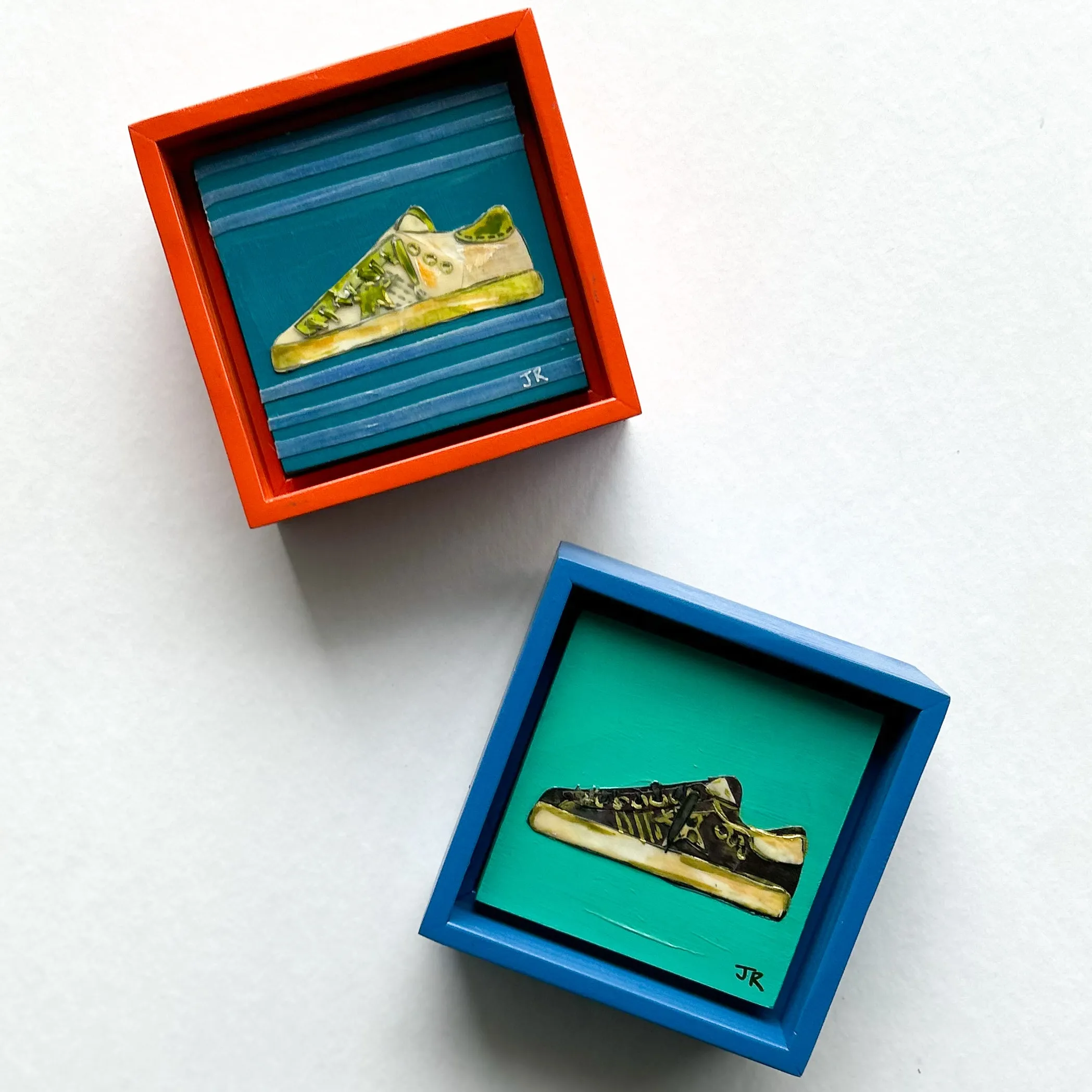 Orange and Teal Shoe