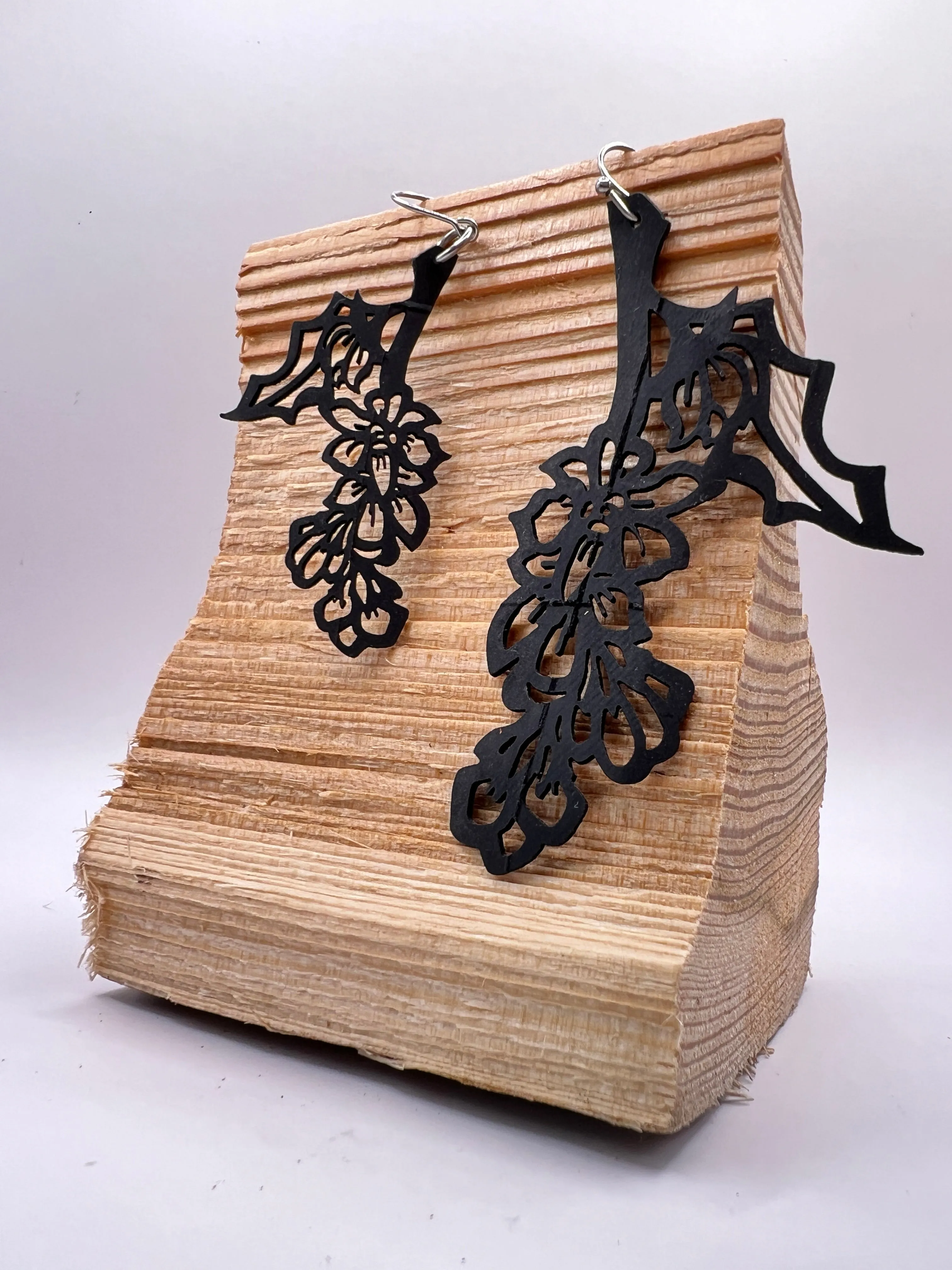 Oregon Grape Rubber Earring