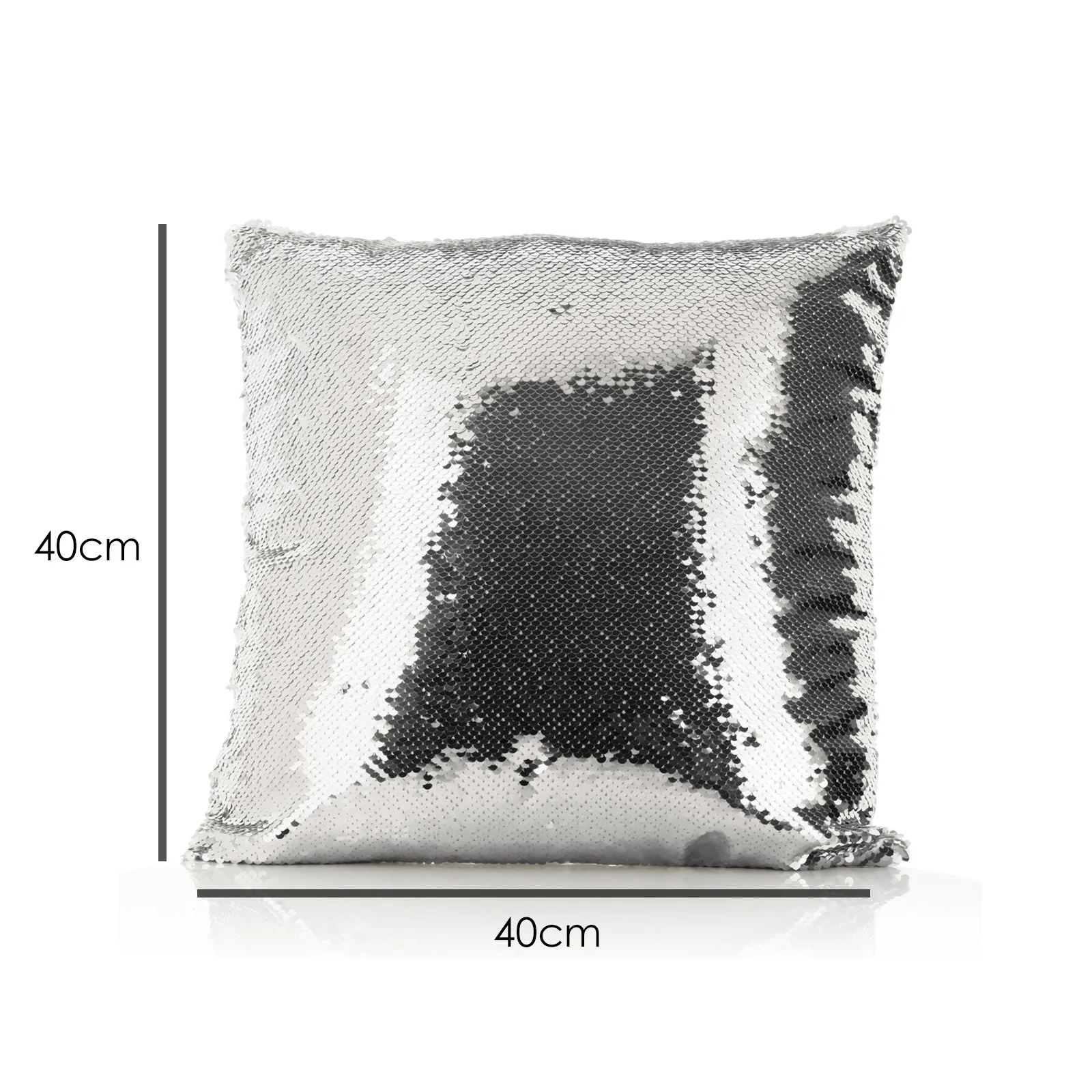 Personalised Sequin Cushion with Lion Cub Olive Branch and Cute Text