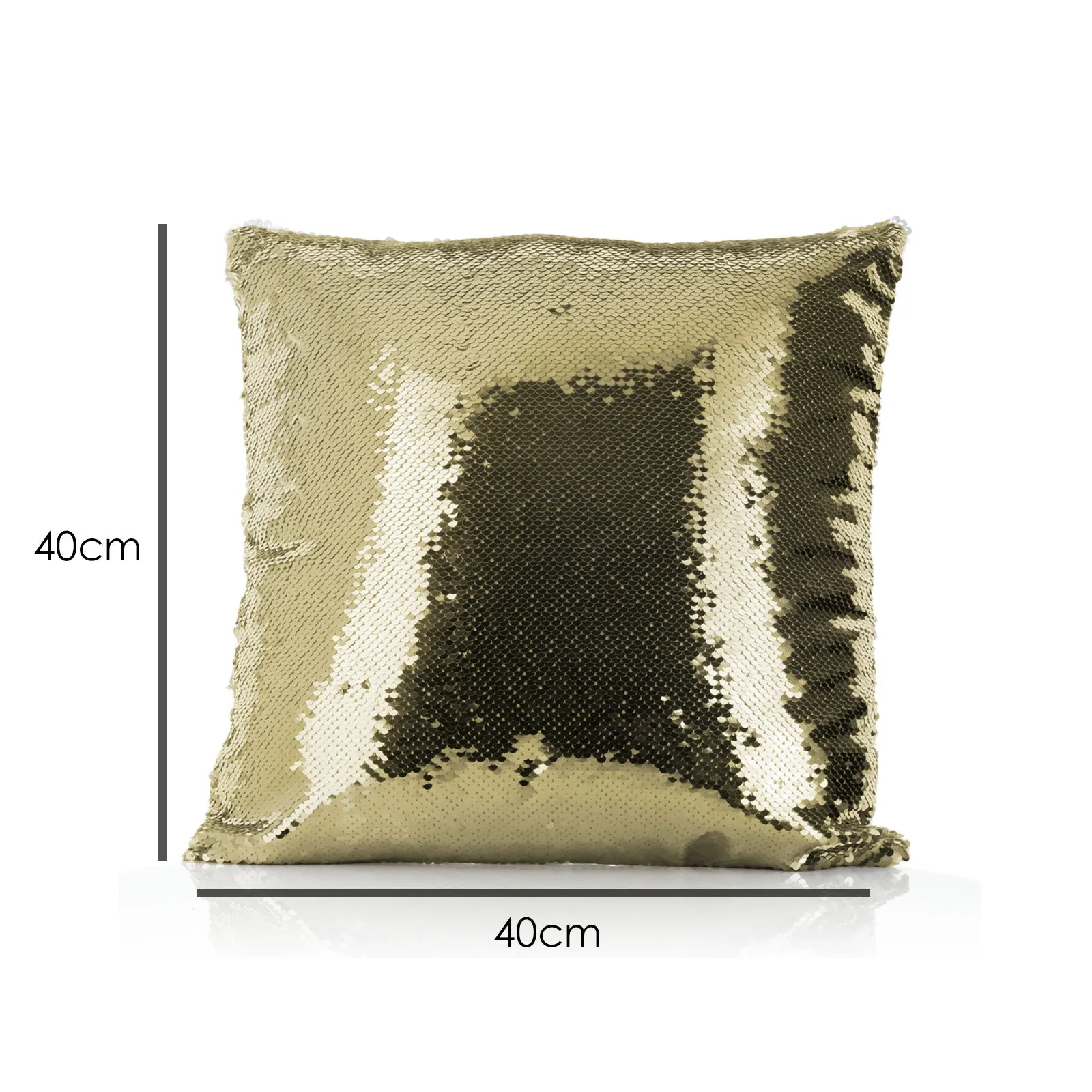 Personalised Sequin Cushion with Lion Cub Olive Branch and Cute Text