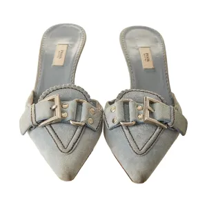 Prada Baby Blue Suede Heels