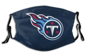 Print Football Personalized Tennessee Titans Adult Dust Mask Navy