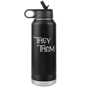 Pronoun Wishing Star They Them 32oz Vacuum Tumbler