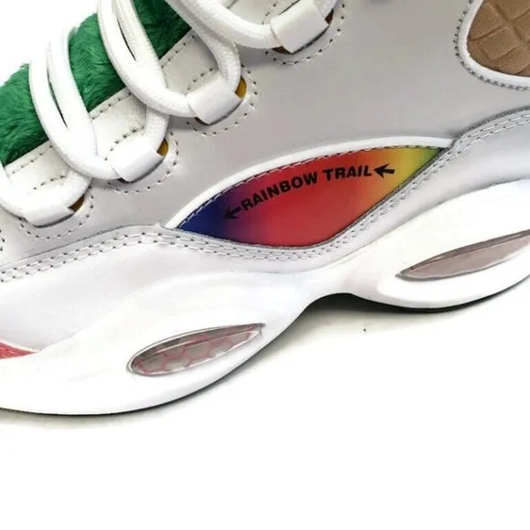 Reebok Size 4.5 Question Mid Candy Land x Hasbro Iverson Rainbow Trail GZ0081