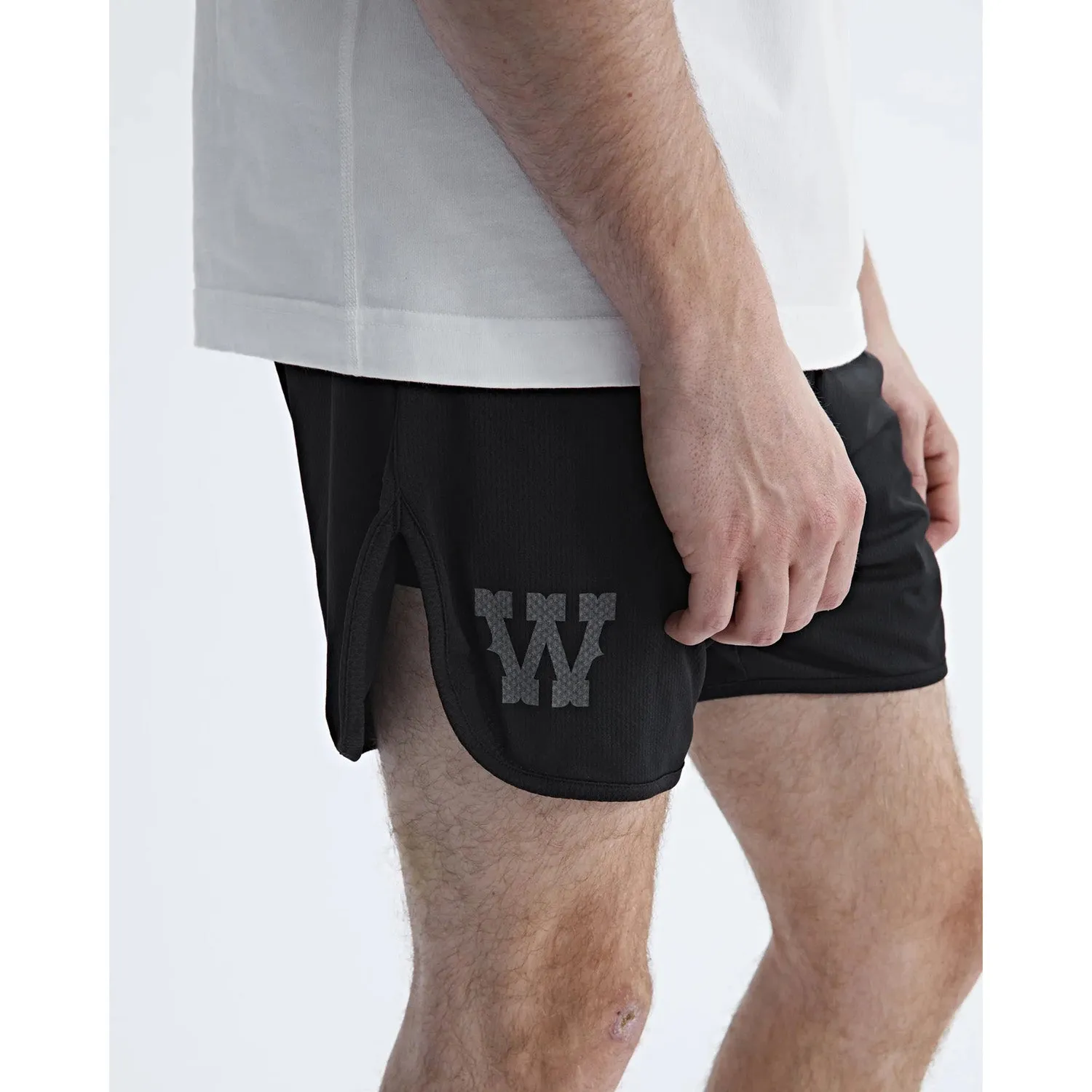 Reigning Champ Men Knit West Tech Mesh Running Short Black RC-5383-BLK