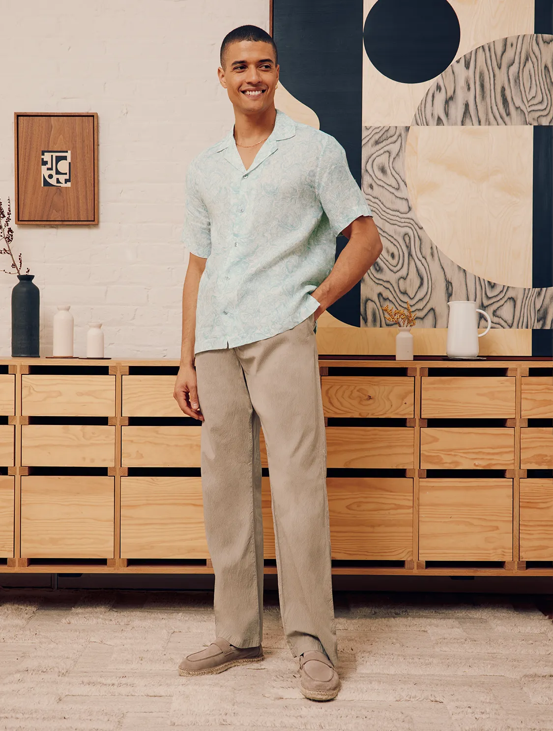 ROCHA SEERSUCKER TROUSERS