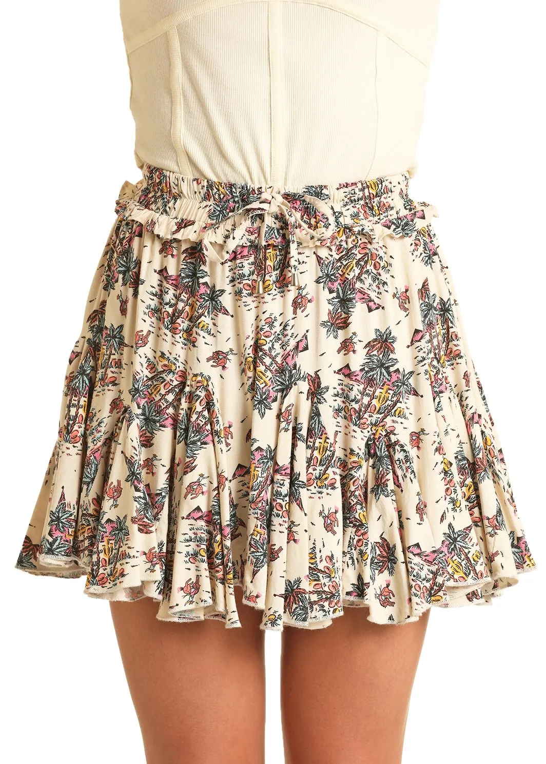 Rock and Roll Cowgirl Short Godet Skirt
