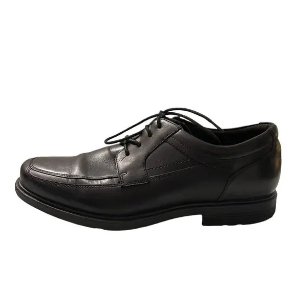 Rockport Mens Walkability Adiprene By Adidas Black Leather Lace Up Dress Shoe 10