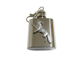 Running Fox 1 Oz. Stainless Steel Key Chain Flask