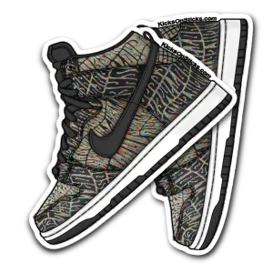 SB Dunk High "Psychedelic" Sneaker Sticker