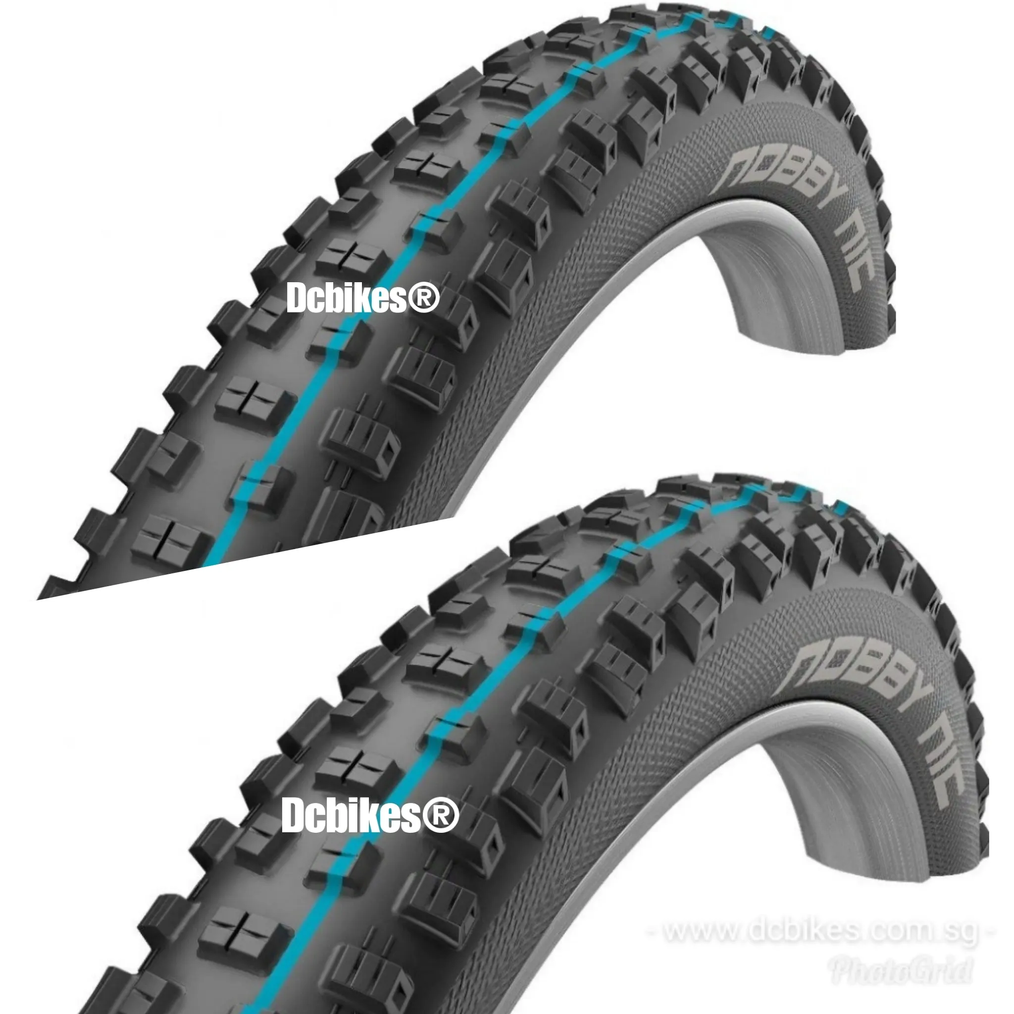 Schwalbe 26 X 2.25/2.35 Nobby Nic Super Ground Addix SpeedGrip Tubeless Ready MTB Folding Tyres (1 Tire)