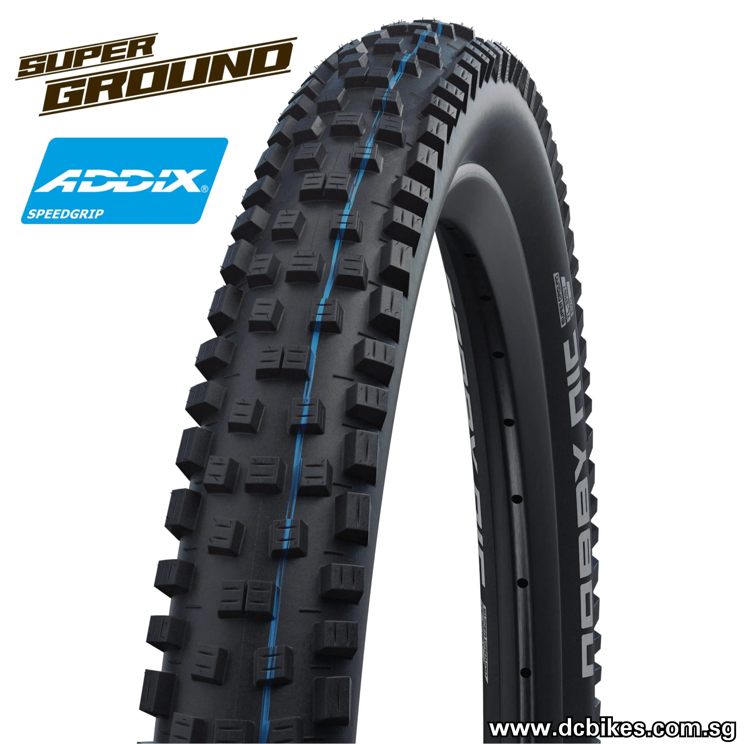 Schwalbe 26 X 2.25/2.35 Nobby Nic Super Ground Addix SpeedGrip Tubeless Ready MTB Folding Tyres (1 Tire)